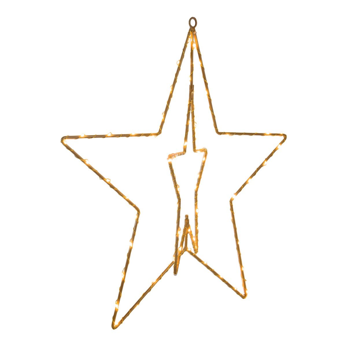 LED Outdoor Christmas Lamp "Stern" Ø 40 cm kerstdecoraties gemaakt van metaal in goud met stevig geïnstalleerde LED's