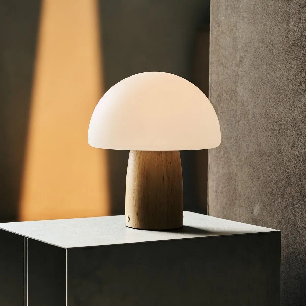 Mia lichtbruin stijlvolle houten tafellamp met dimmer - hout, functioneel en subtiel