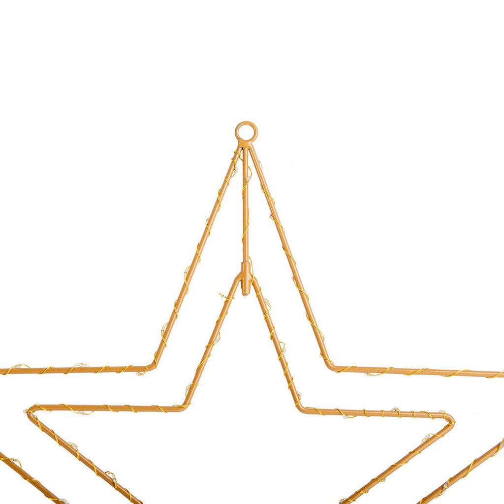 LED Outdoor Christmas Lamp "Stern" Ø 40 cm kerstdecoraties gemaakt van metaal in goud met stevig geïnstalleerde LED's