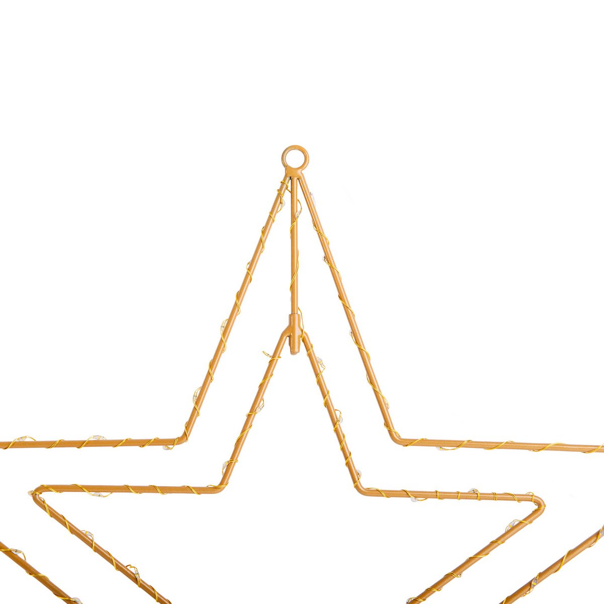 LED Outdoor Christmas Lamp "Stern" Ø 40 cm kerstdecoraties gemaakt van metaal in goud met stevig geïnstalleerde LED's