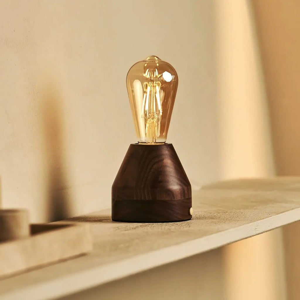 ZAVI WALNAUT Oplaadbare LED-tafellamp-Draadloos, dimpelbare, 100-uur batterij