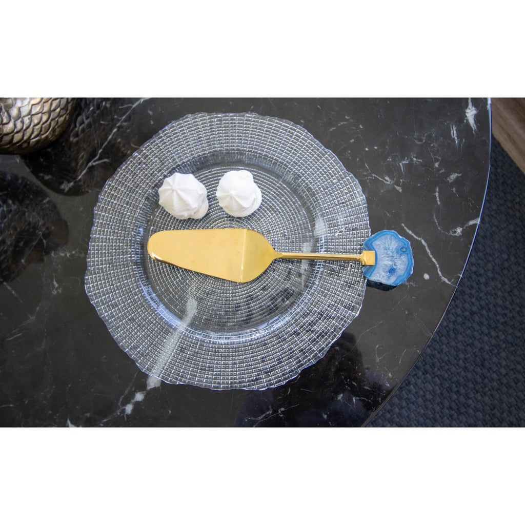 Gouden taart scheppierre agate bleue