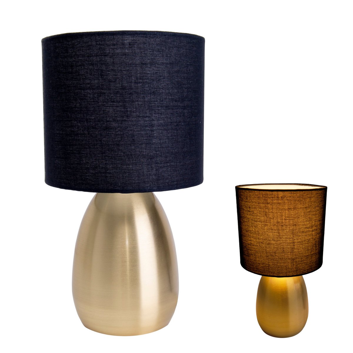 Liv · Metalen tafellamp — 33cm goud/zwart