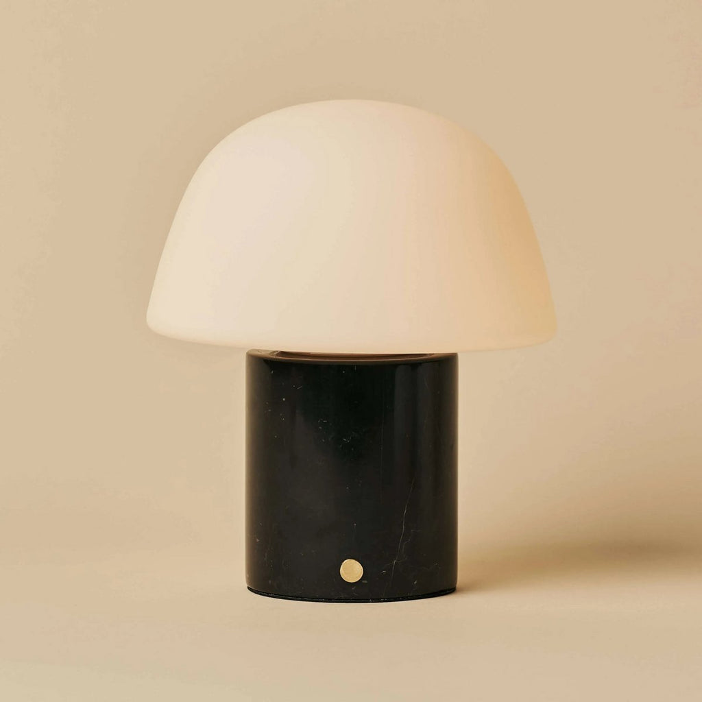 Maes Black / Nero Marquina - Elegante marmeren oplaadbare tafellamp, tot 100 uur verlichting, stijlvol en functioneel