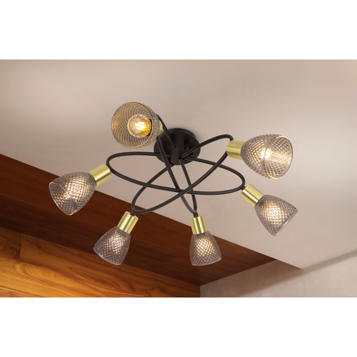 6 -Seater Spot plafondlamp "Lindita" exclusief illuminant