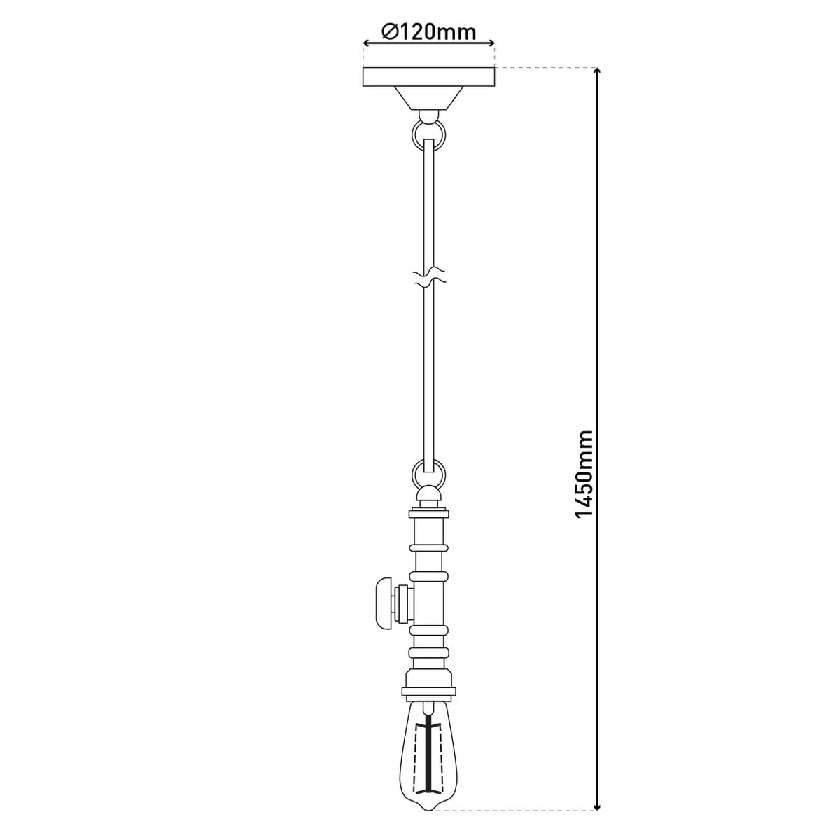 Liv · Metalen hanglamp — zwart