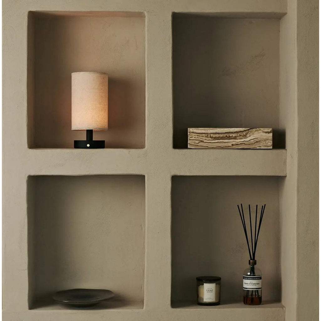 Ben Black houten tafellamp-Oplaadbaar, dimable, USB-C aangedreven