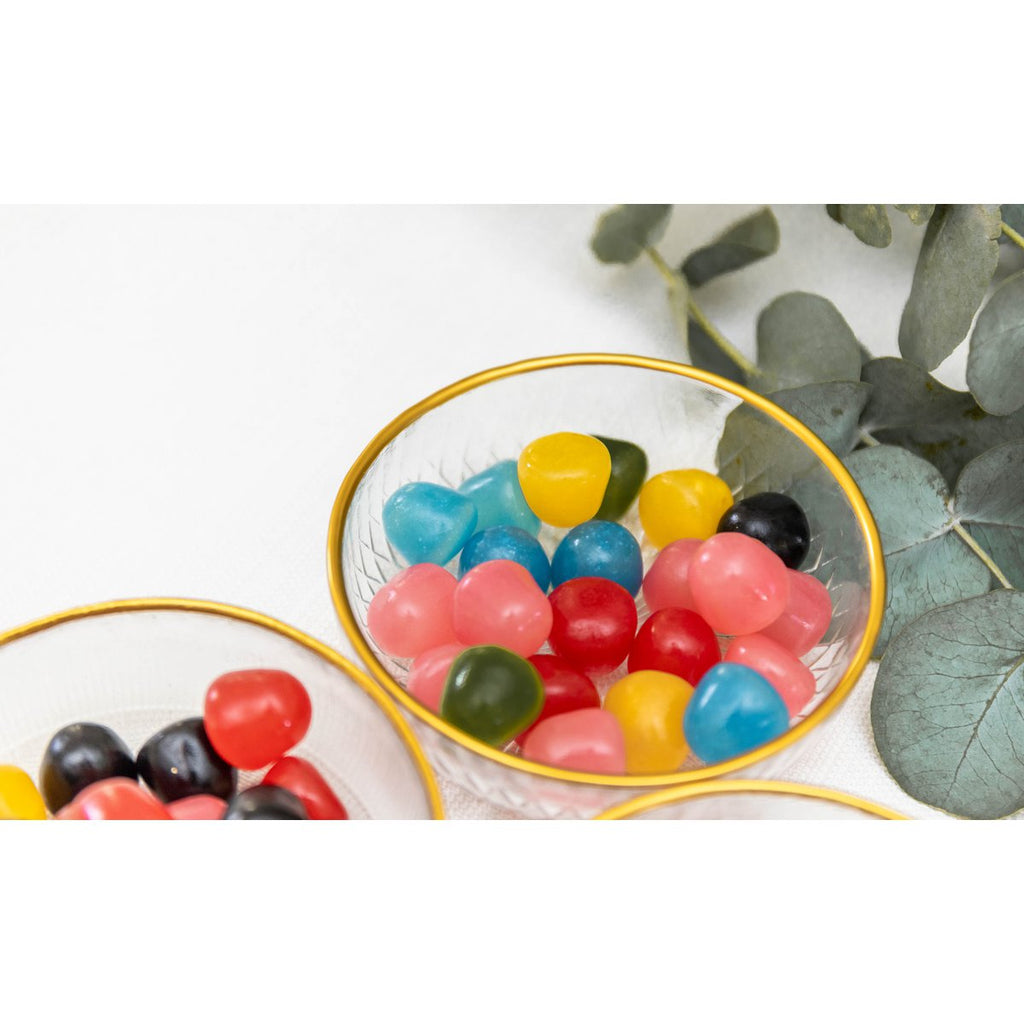 Glazen kom met abstracte gouden randen 10x10x5cm