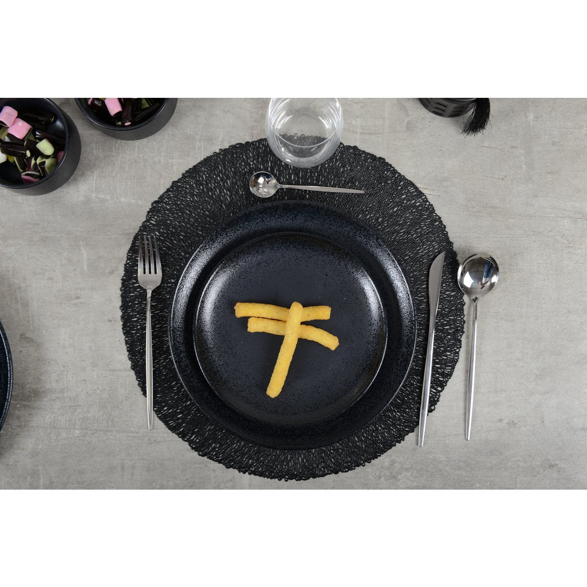 Huisvrouw 24 stuks zilveren glanzende afgeronde contouren