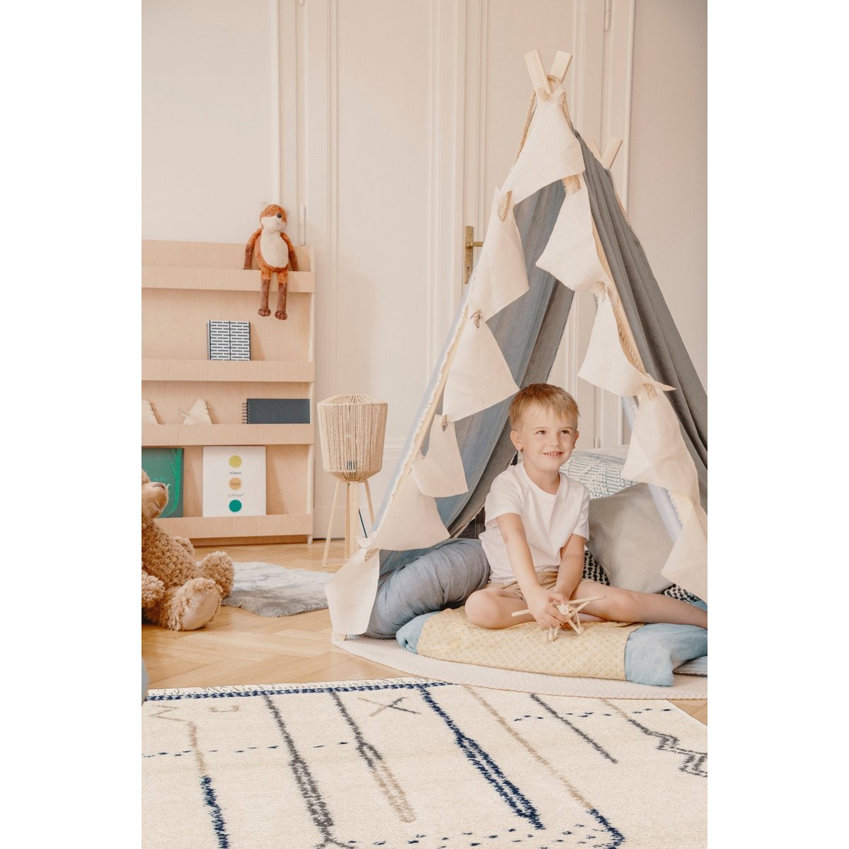 Dikke glyph etnische stijl franjes