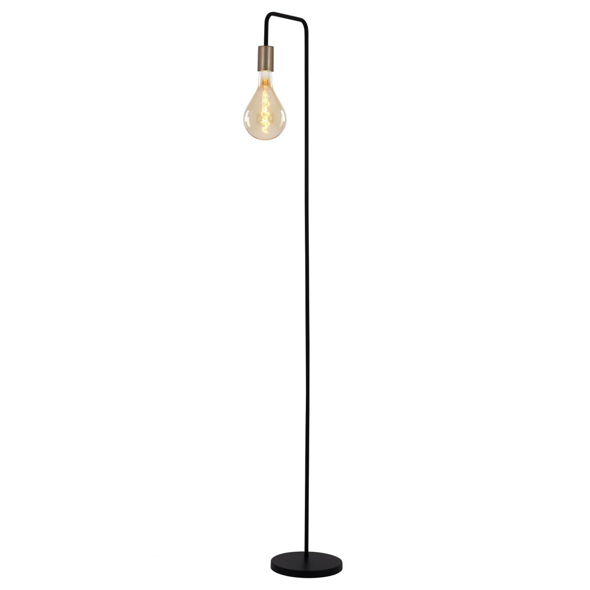 Liv · Houten vloerlamp — zwart