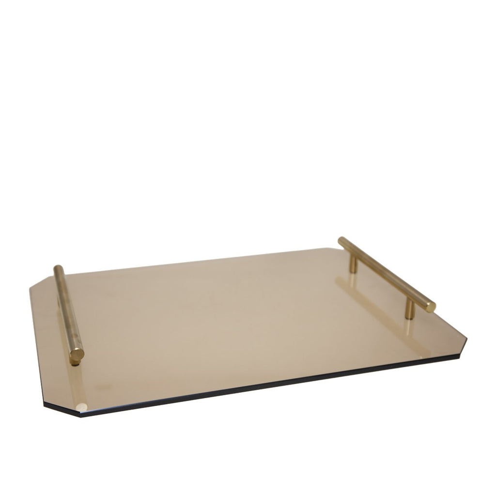 Amberlade met gouden handgrepen 40x30x5cm