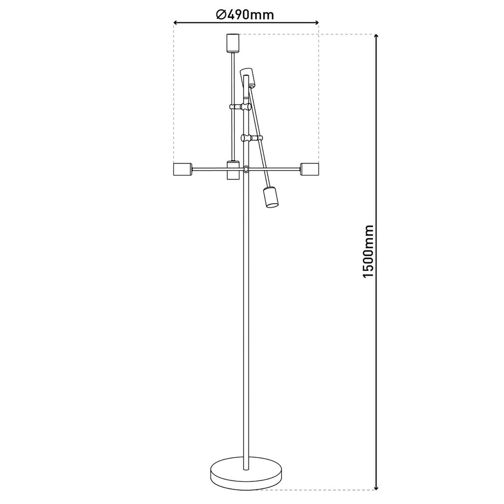 Liv · Houten vloerlamp — zwart