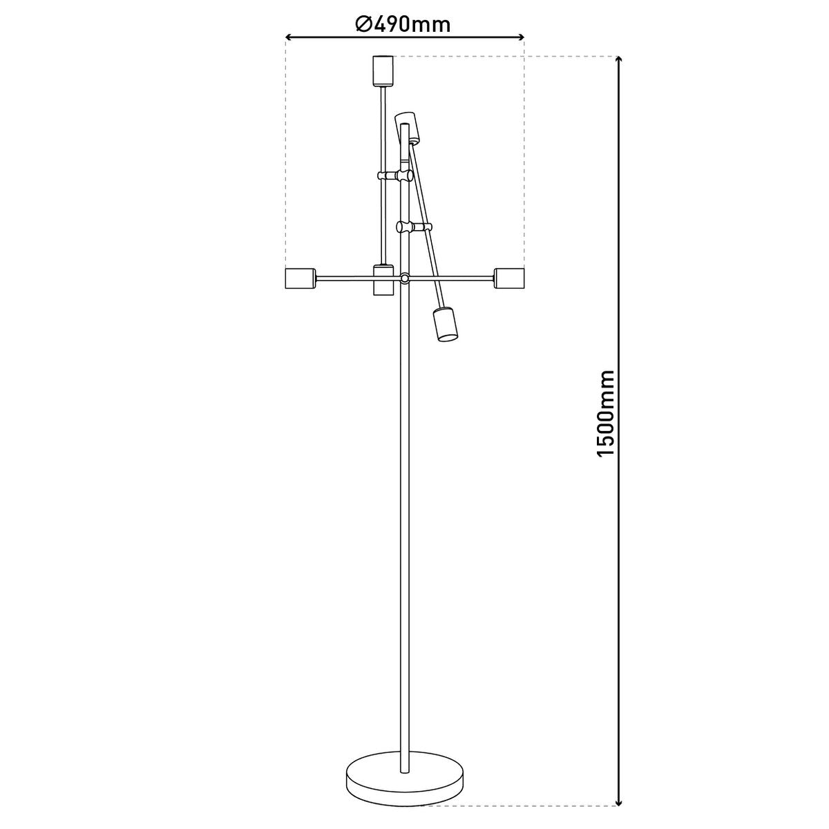 Liv · Houten vloerlamp — zwart