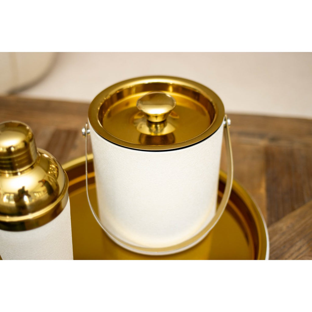 Ecru en Golden Ice Bucket 15x15x18.5 cm