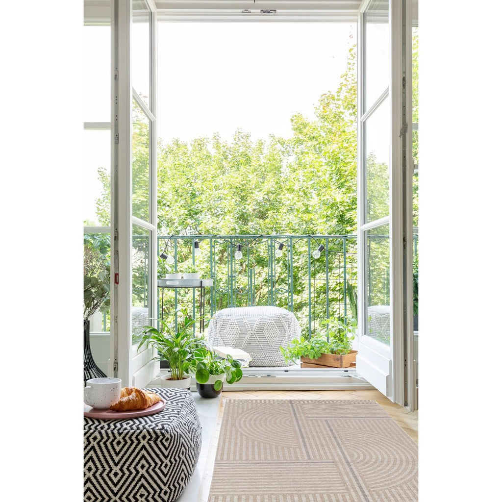 Buiten -interieur tapijten in basale gerecyclede vezels