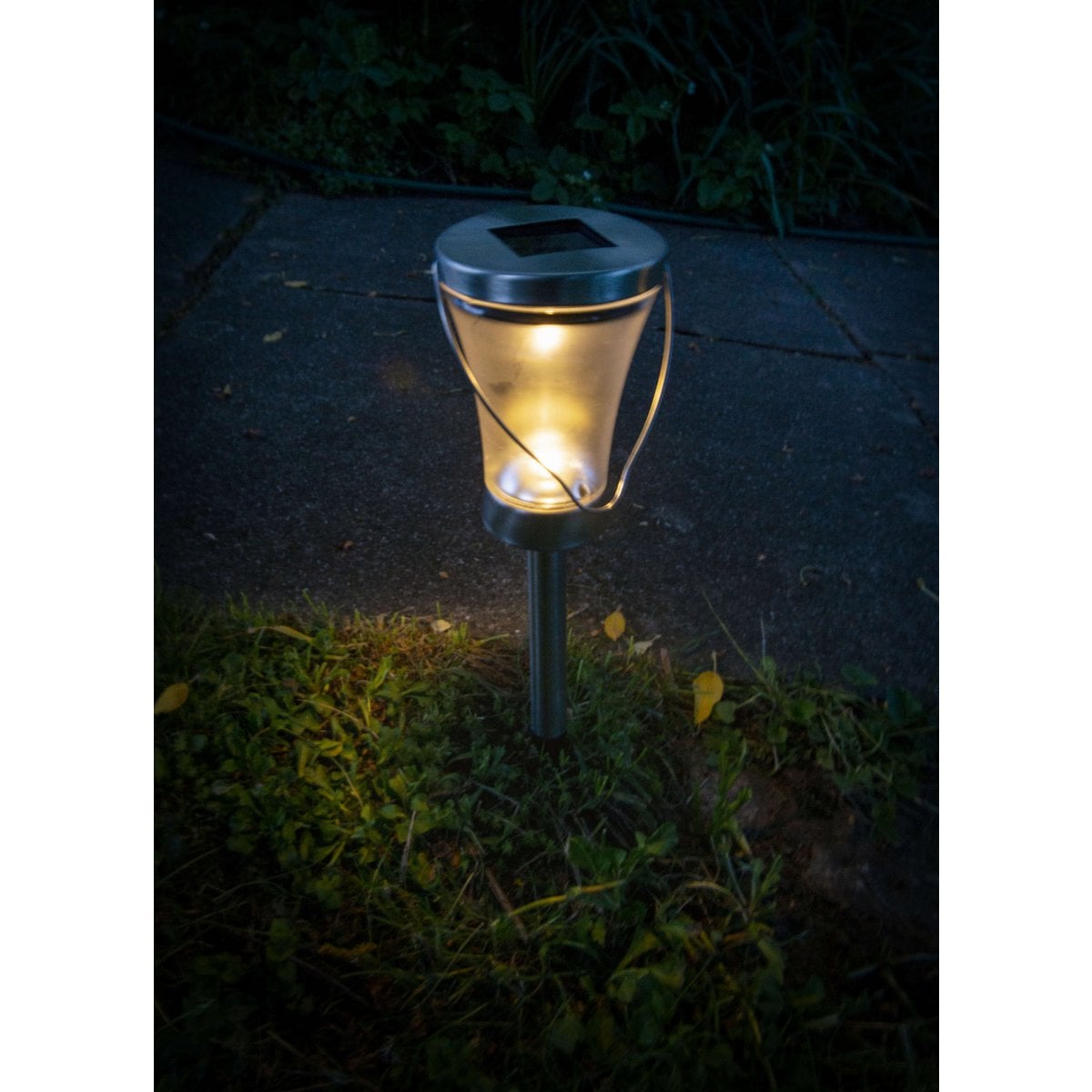 8 Set LED-decoratie Solar Light, voor buiten, gemaakt van metaal en plastic in stalen blanke, geïntegreerde LED