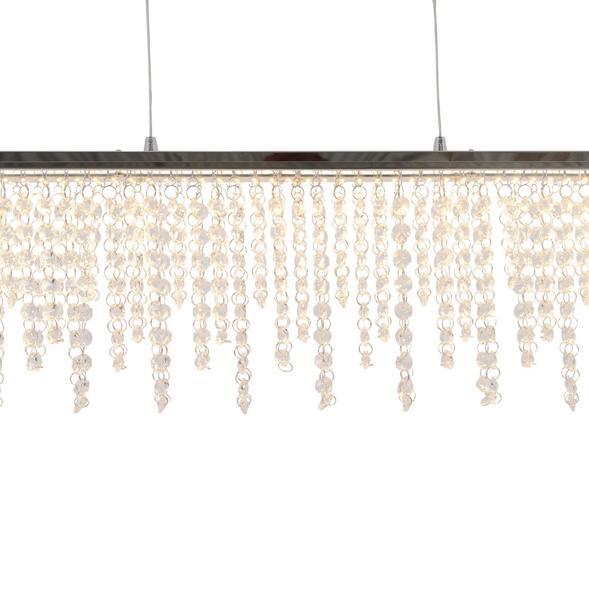 Liv · Houten hanglamp — chroom
