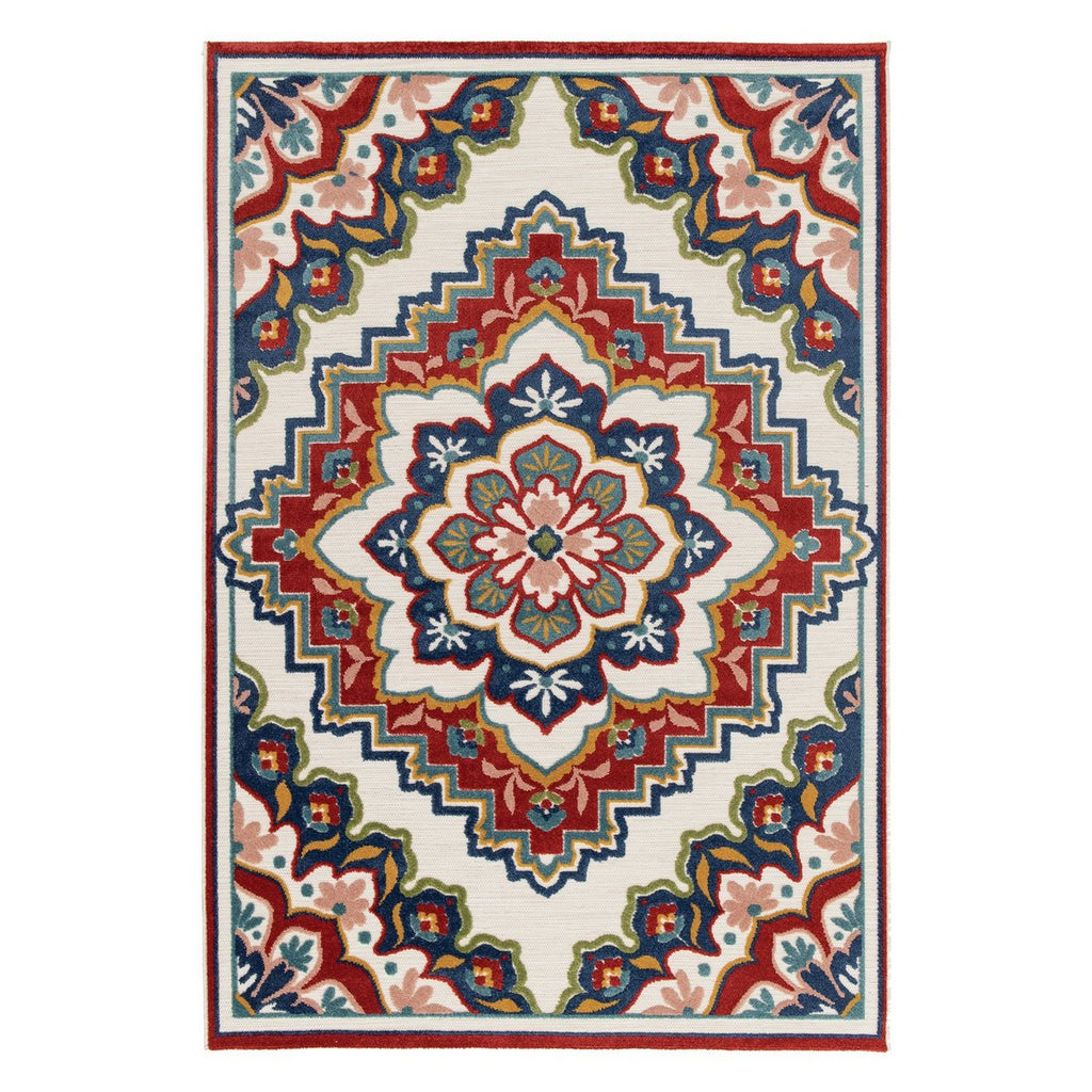 Buiten tapijt geweven fluweel en dahlia gerecht