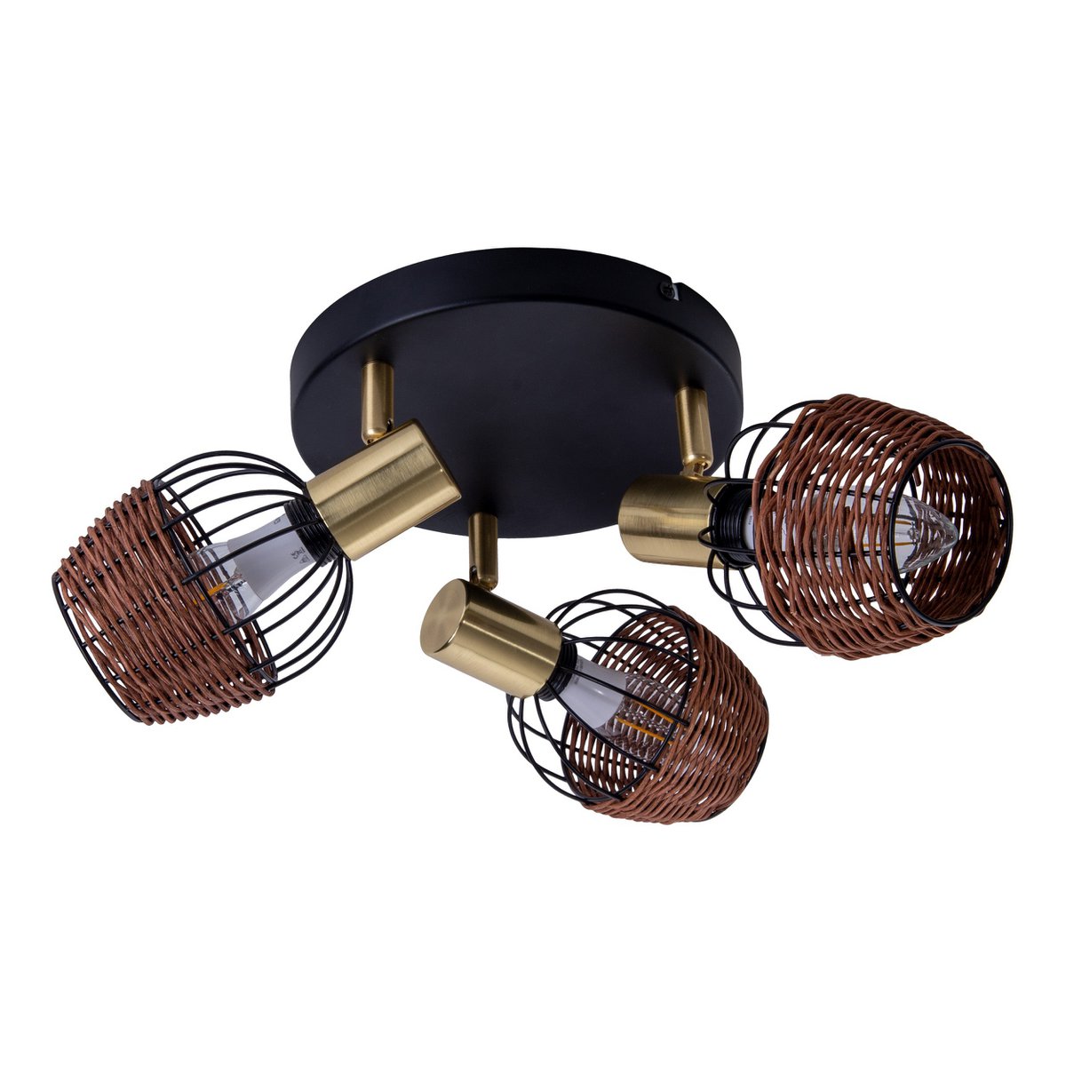 Liv · Rotan plafondlamp — zwart