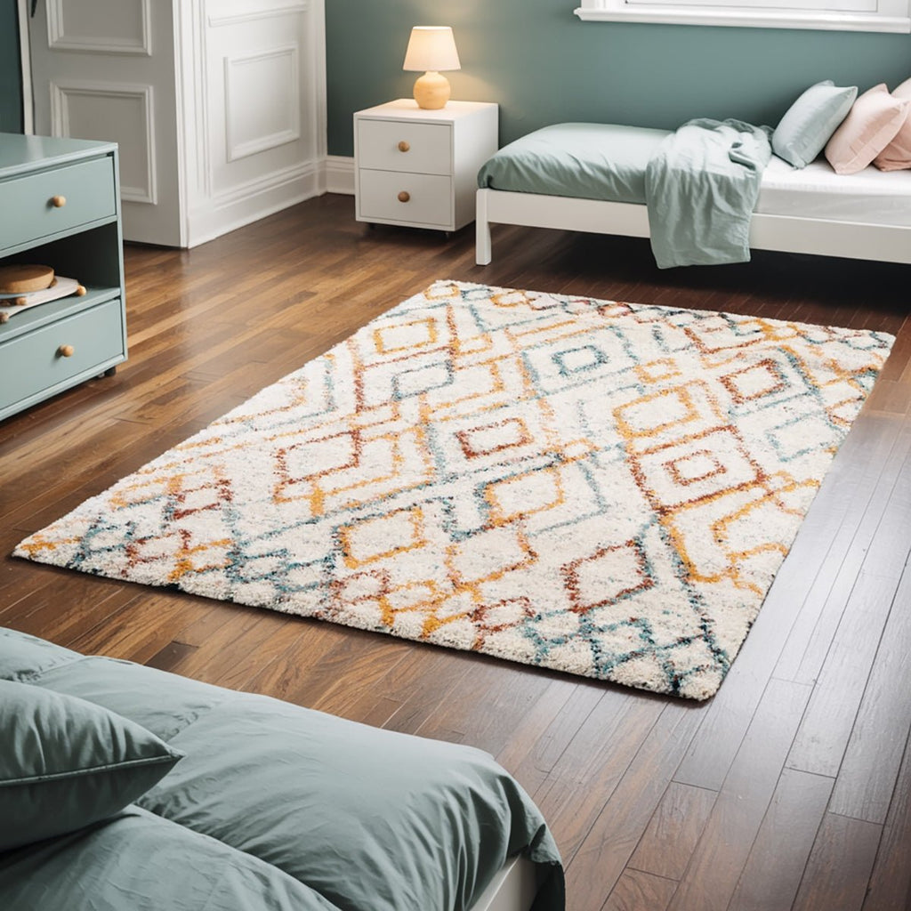 Zachte en volumineuze etnische ruige tapijten djemaa