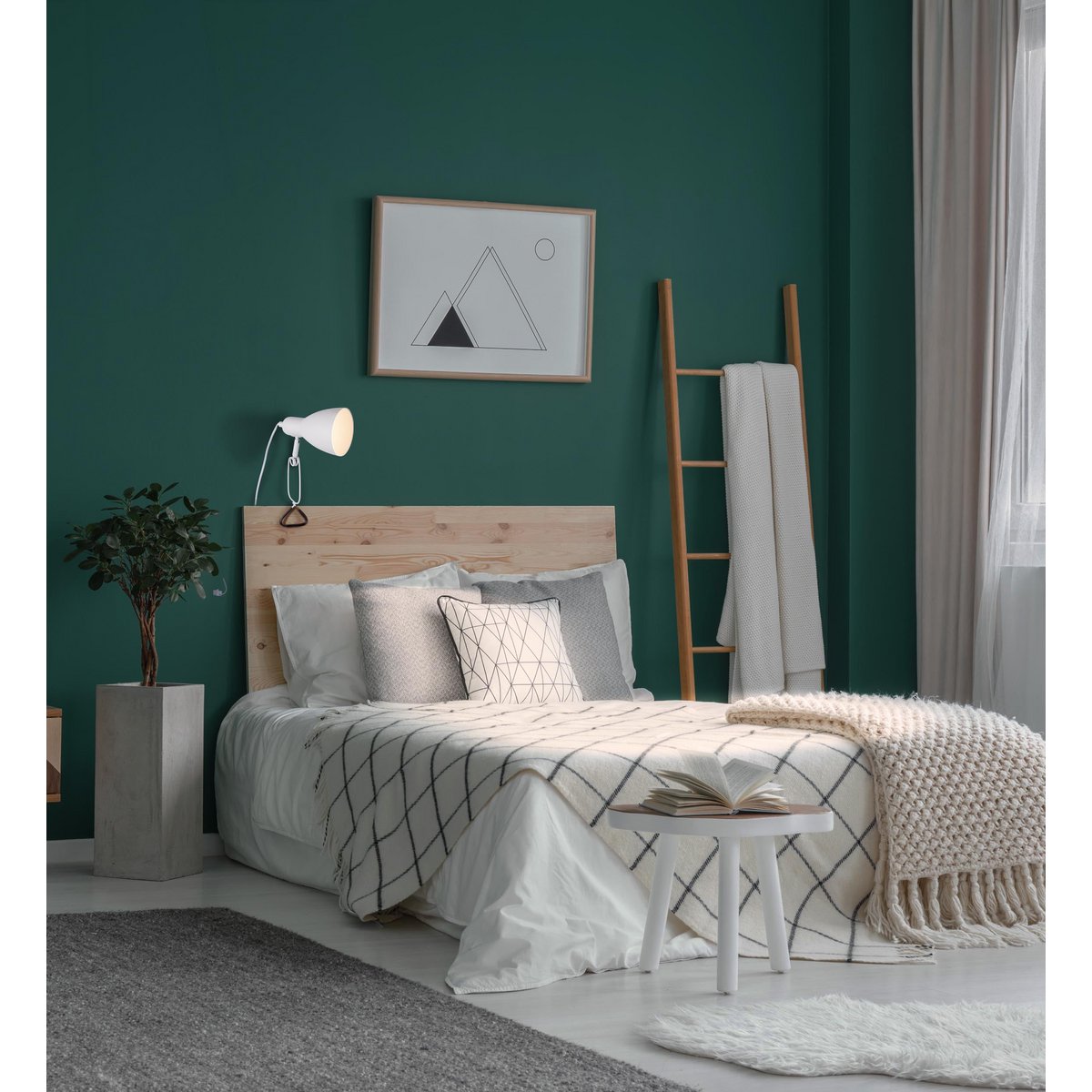 Liv · LED-klemtafellamp — 28cm wit