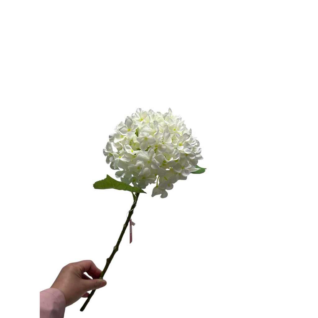 Artificial flowers Hydrangea Macrophylla White | Zijden kunstbloem | Lengte 50 1pcs