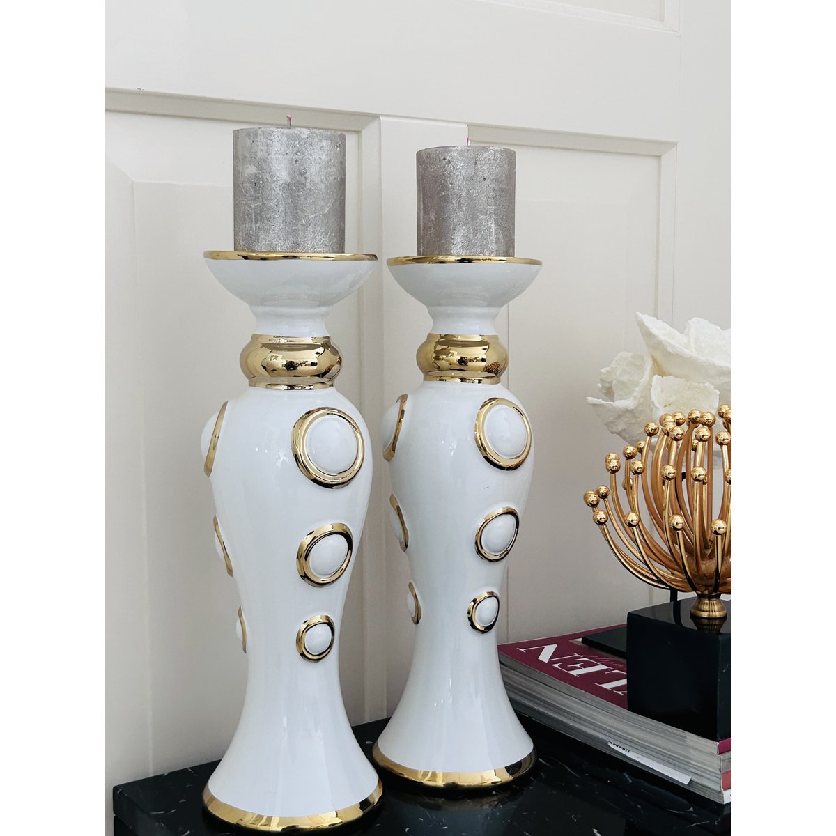 Set van 2 stuks cirkelkaarshouder Maat: H:34cm B:11cm