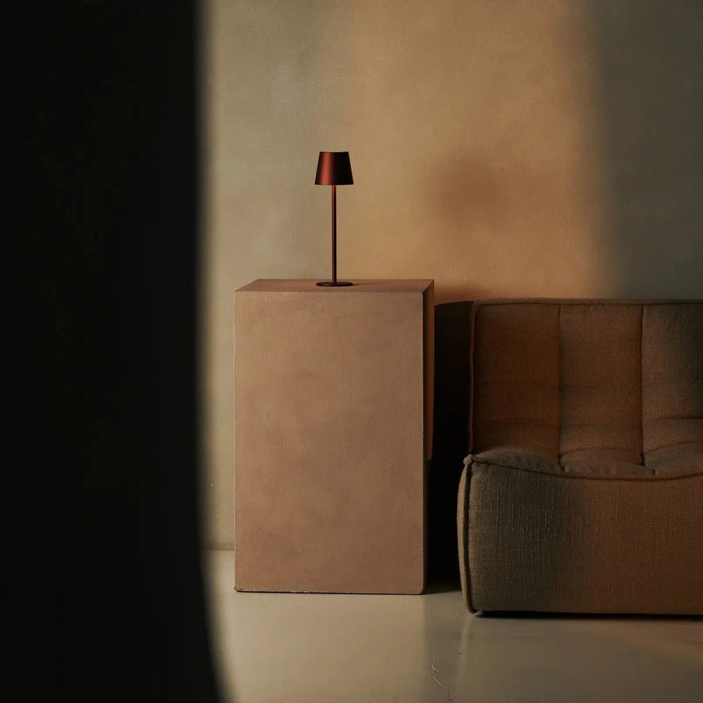 Jasper Bronze - Draadloze lamp met batterij L metaal, dimable & 3 lichtstadia