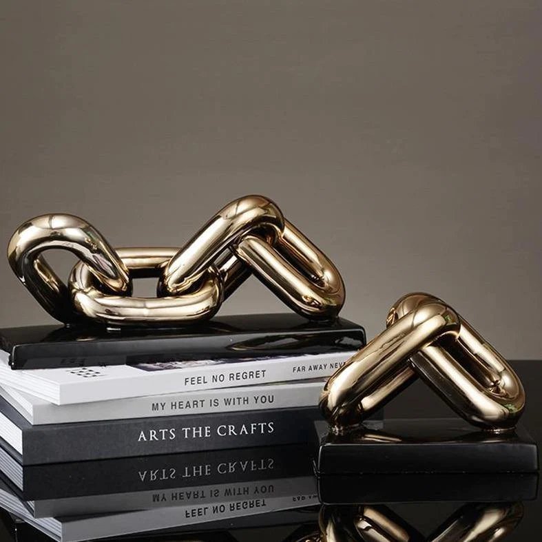 Moderne Luxe Gouden Ketting Art 2 Schakel (ZH-018-Klein-SMALL)