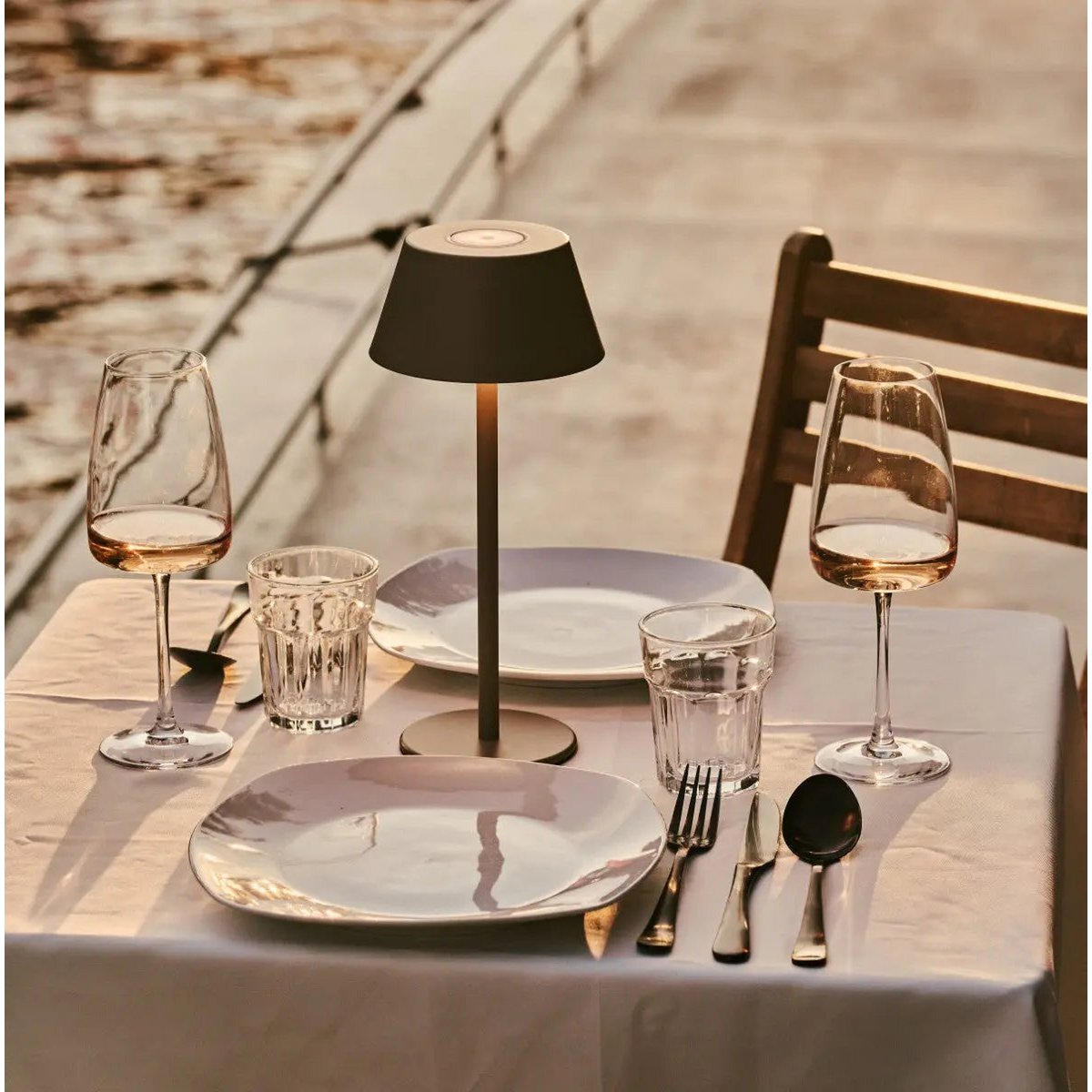 Milou Koala Brown - tafellamp zonder kabel L Modern, Design & 3 Light Modi