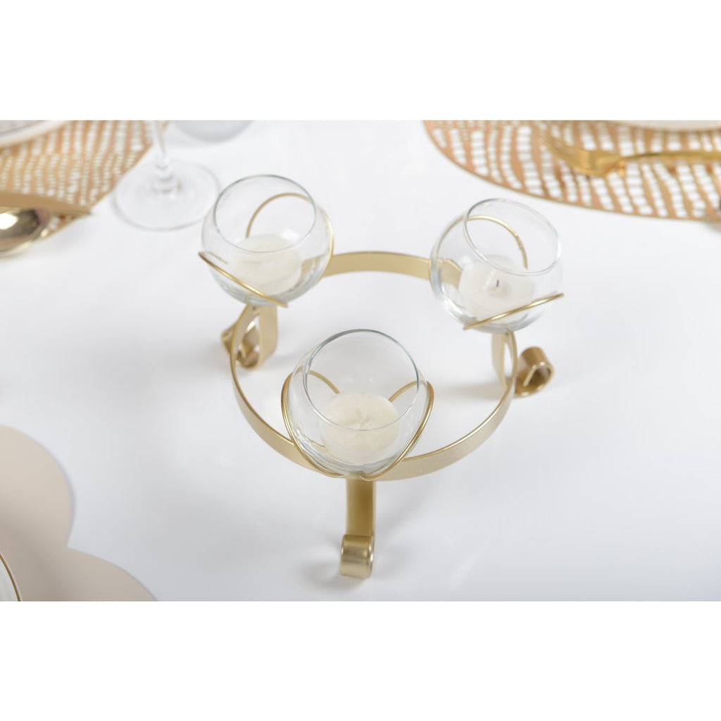 Gouden drievoudige kandelaar