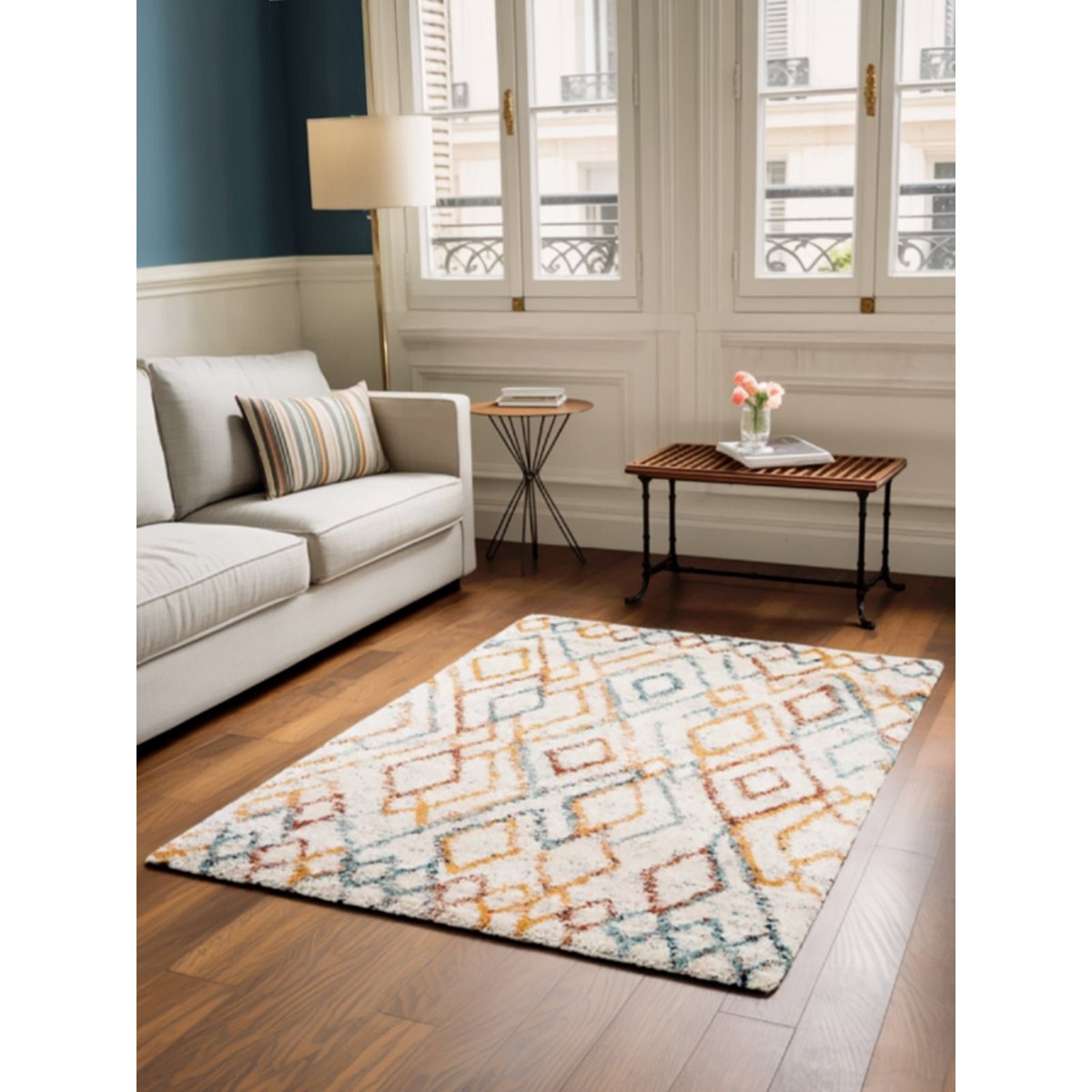 Zachte en volumineuze etnische ruige tapijten djemaa