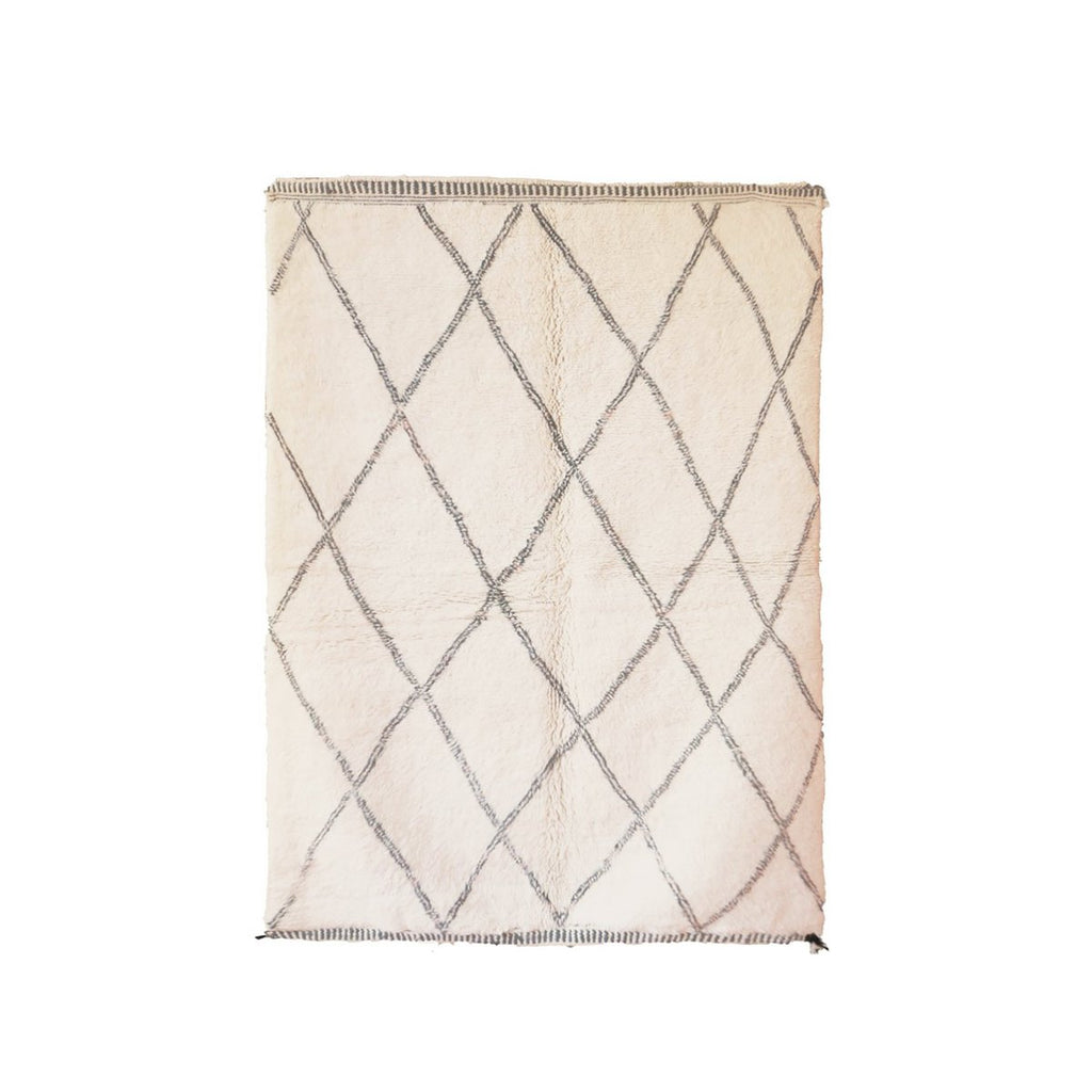 Eigentijds wollen berber tapijt 168 x 223 cm