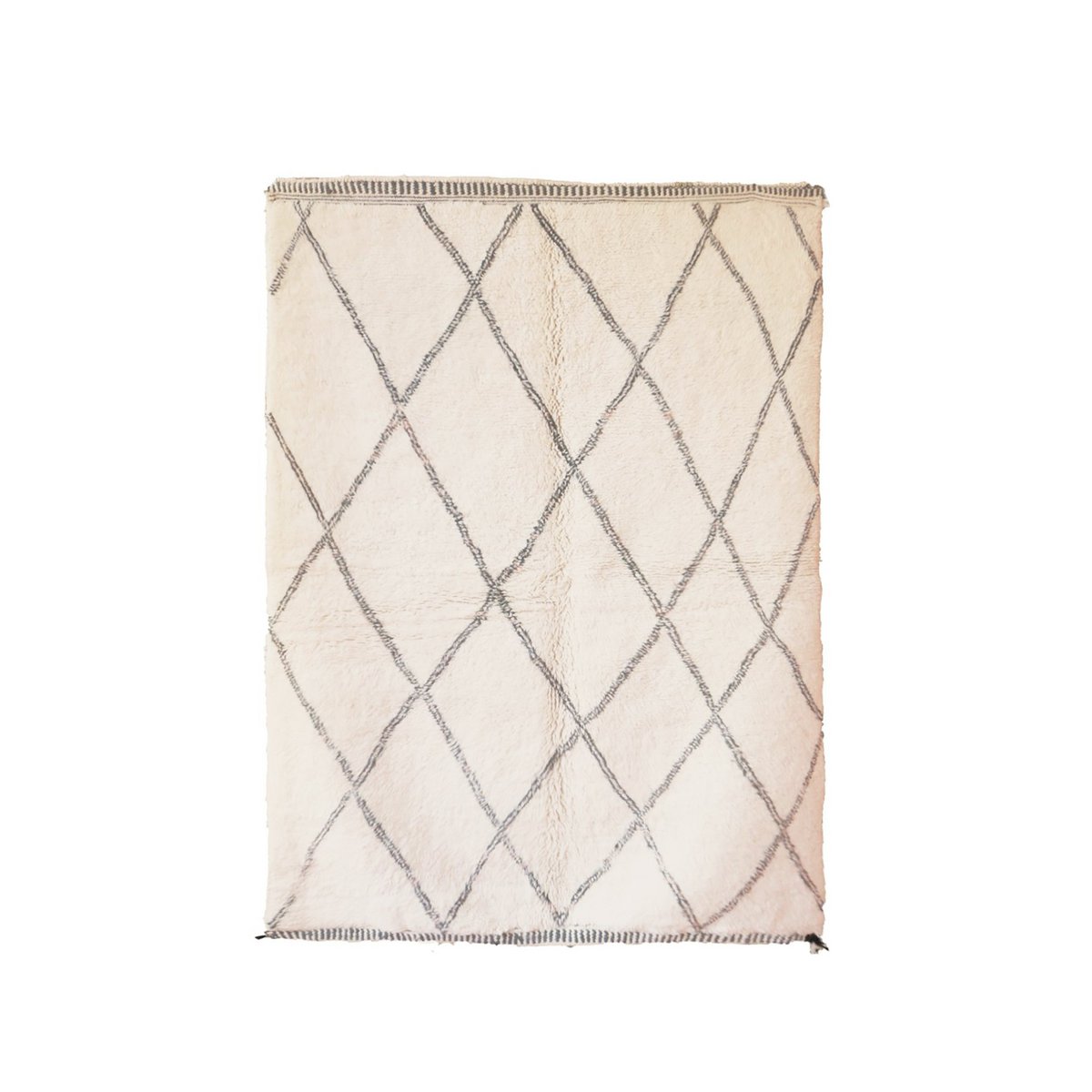 Eigentijds wollen berber tapijt 168 x 223 cm