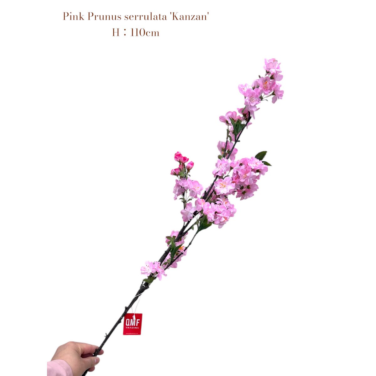 Artificial flowers Pink Prunus serrulata 'Kanzan' | Zijden kunstbloem | Lengte 110 1pcs