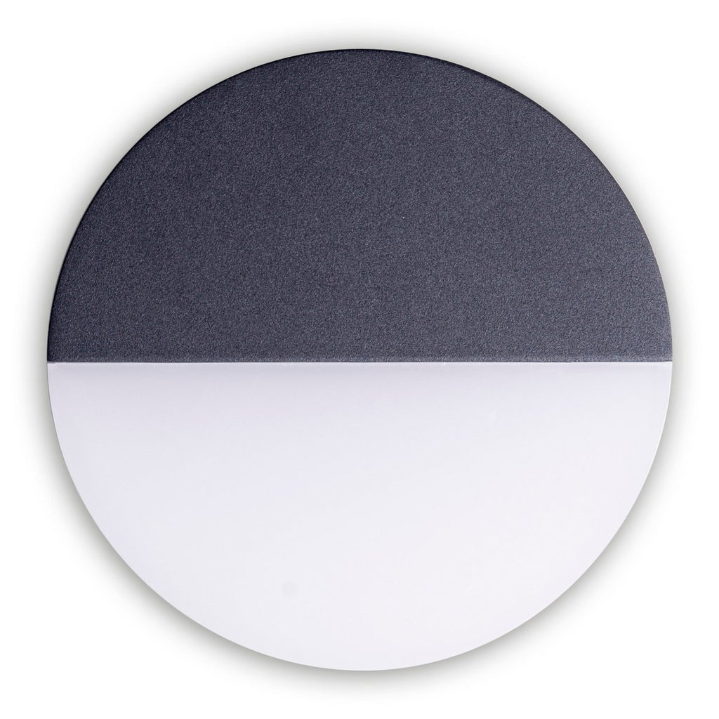 LED -wandlamp "Sobrio", gemaakt van metaal en plastic in antraciet, met geïntegreerde LED