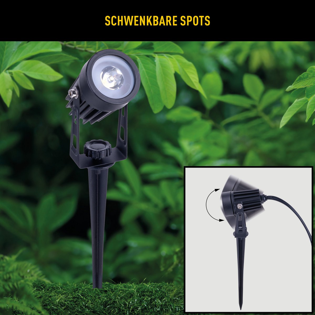 Liv · LED-solar spotset — 3-arms