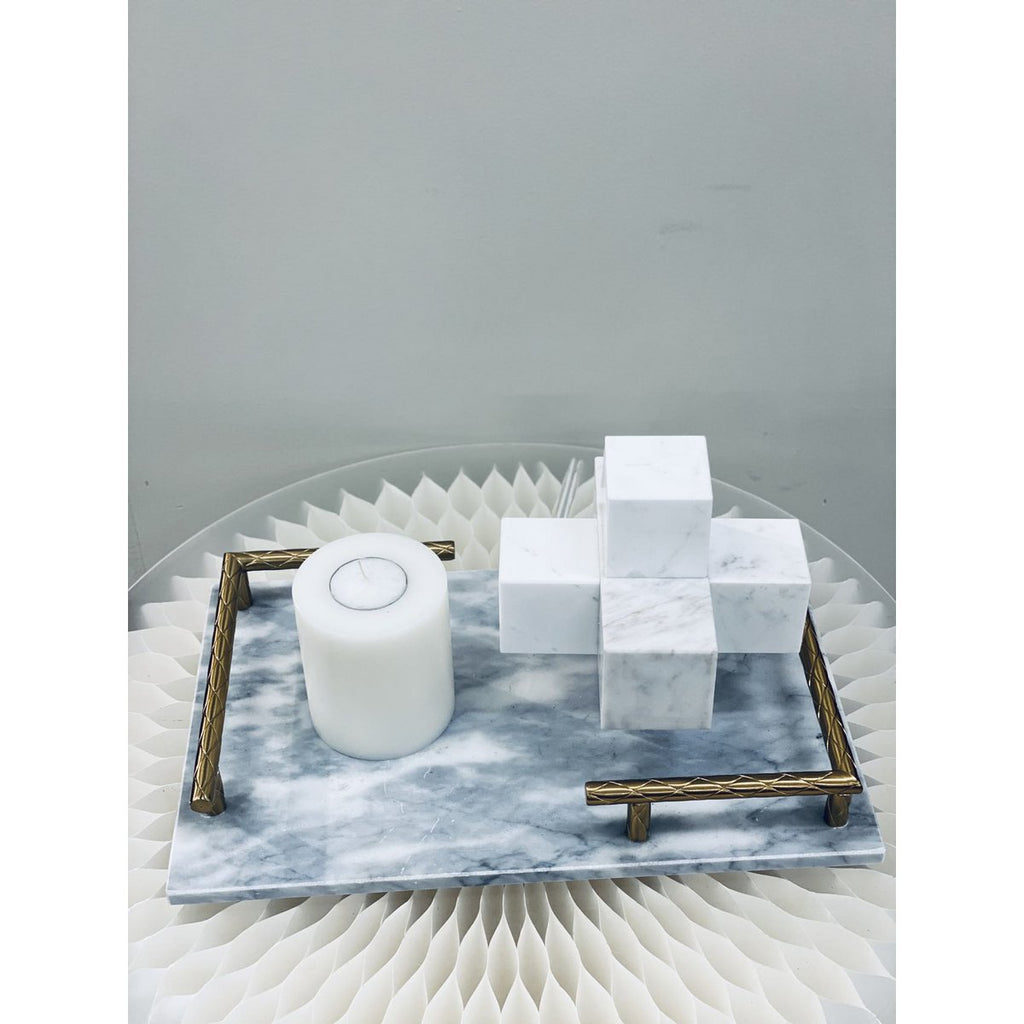 Licht luxe modern eenvoudig marmeren kruis wit Groot 15cm*15cm*15cm