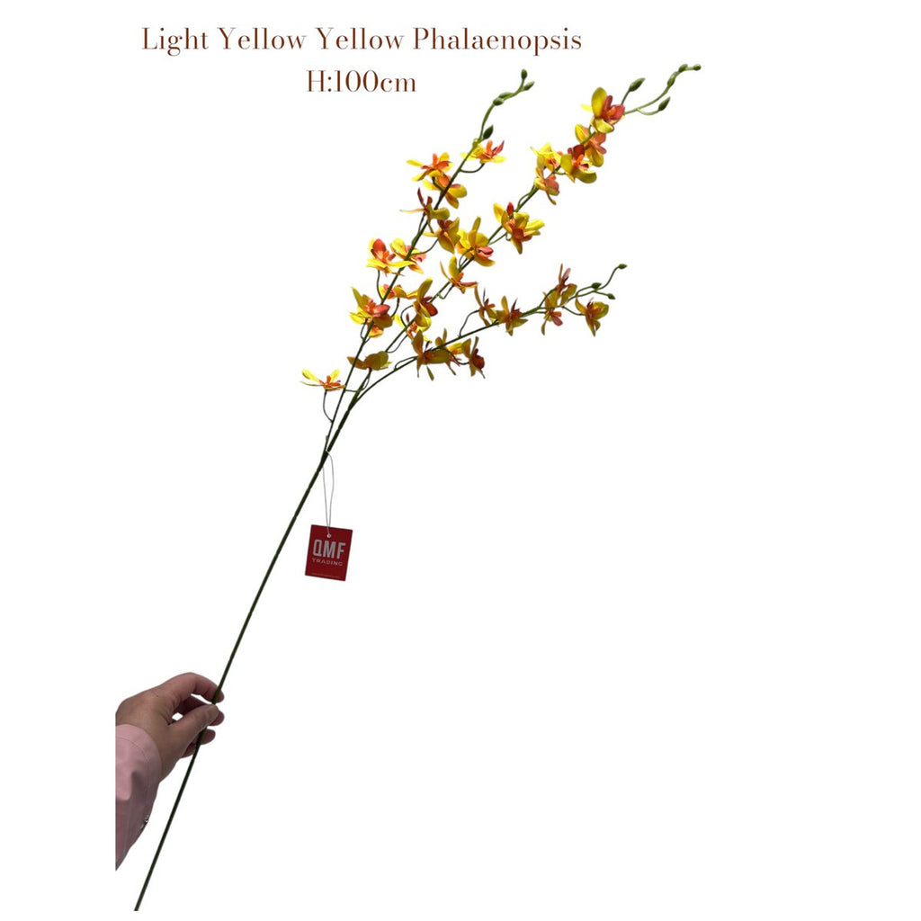 Light Yellow Phalaenopsis | Zijden kunstbloem | Lengte 100 1pcs