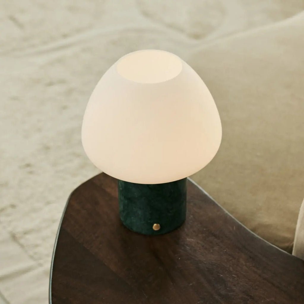 OSTADE GREEN / VERDE ALPI - Unieke marmeren oplaadbare tafellamp met 3 lichte kleuren en dimfunctie
