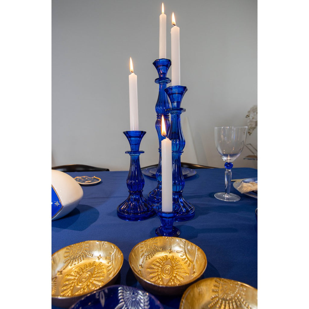 Blue Candlestick Small Model H21cm