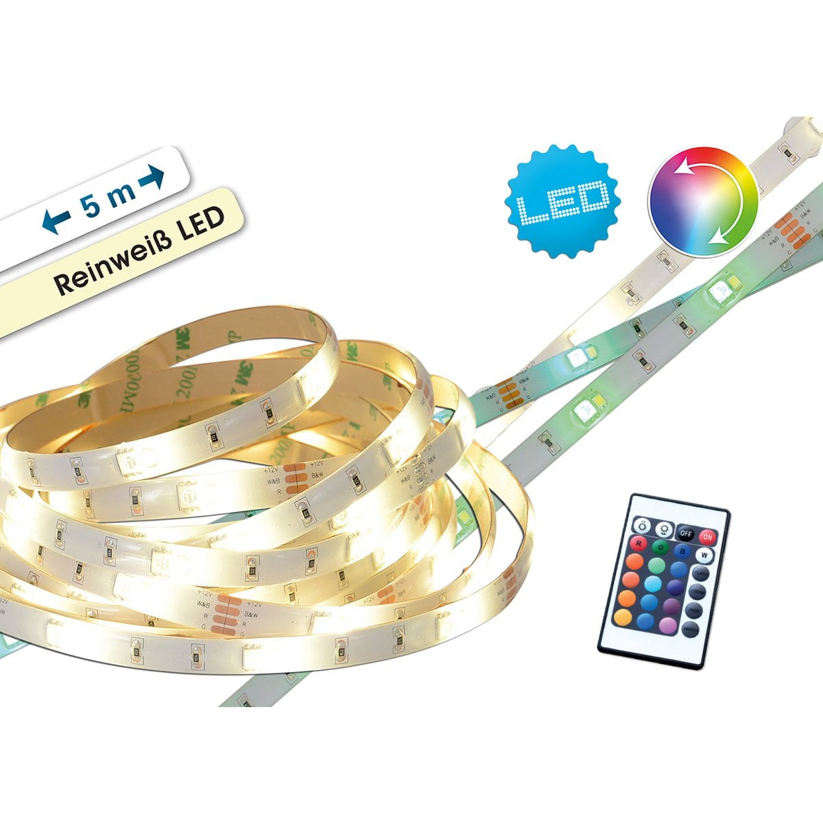 LED "Stripe" RGB+Witte binnen