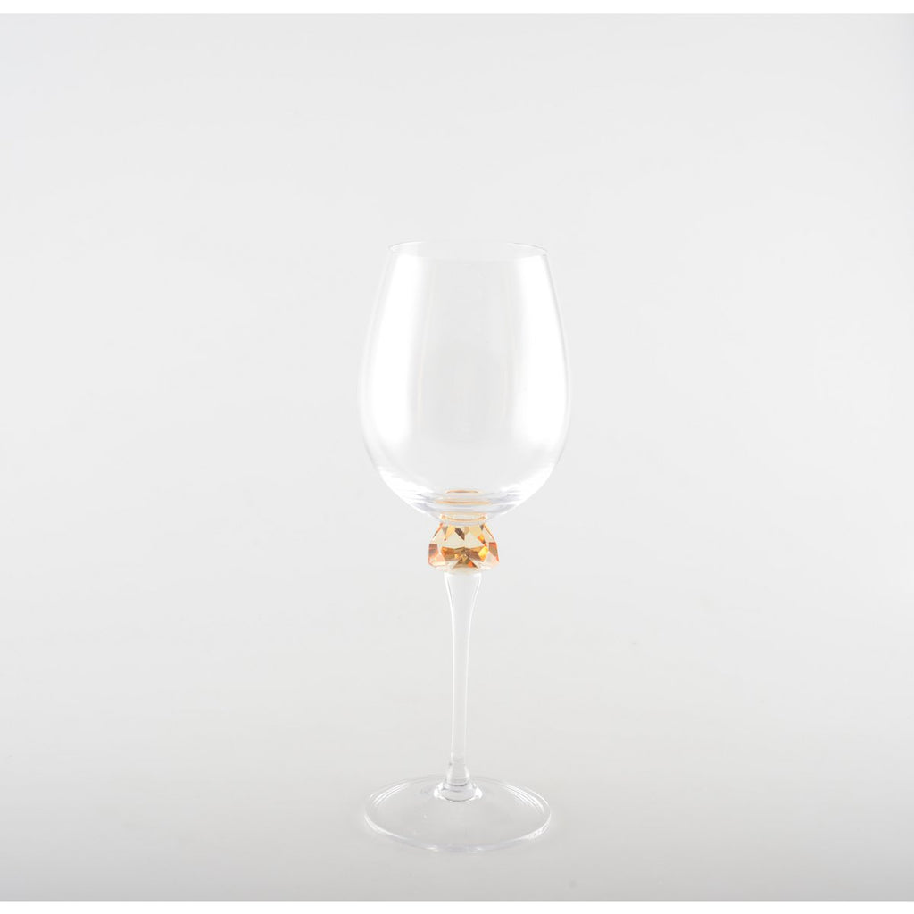 Wijnglazen met diamantvoet 4 kleuren - veel van 4