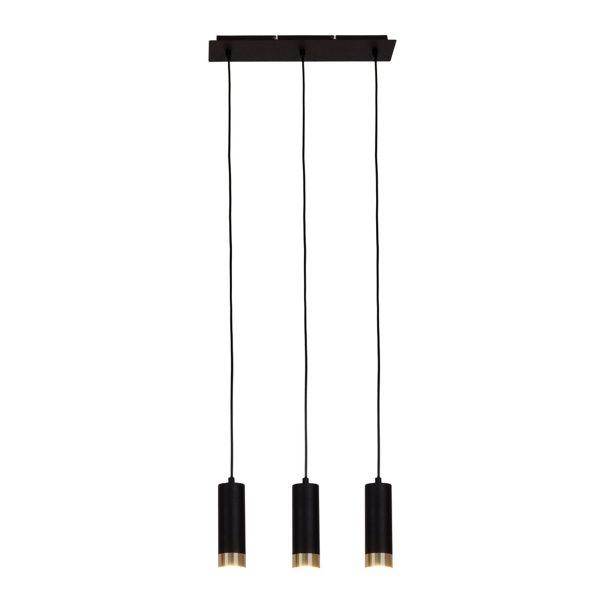 3 hanglamp "Fridu" gemaakt van metaal in Matt Black, met Gu10 -basis, 48 cm lang