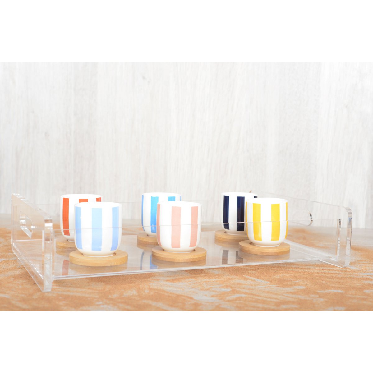 Houten krassen en substasisbekers - veel van 6