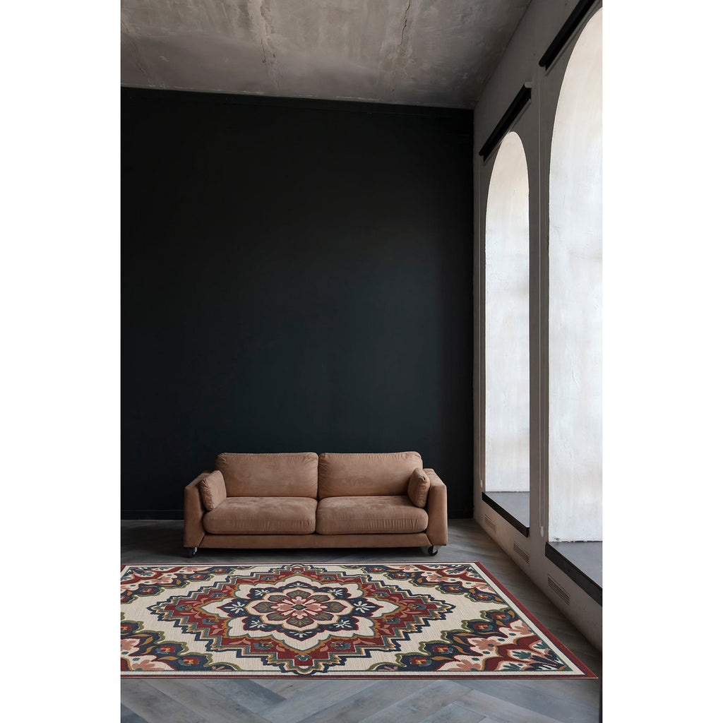 Buiten tapijt geweven fluweel en dahlia gerecht