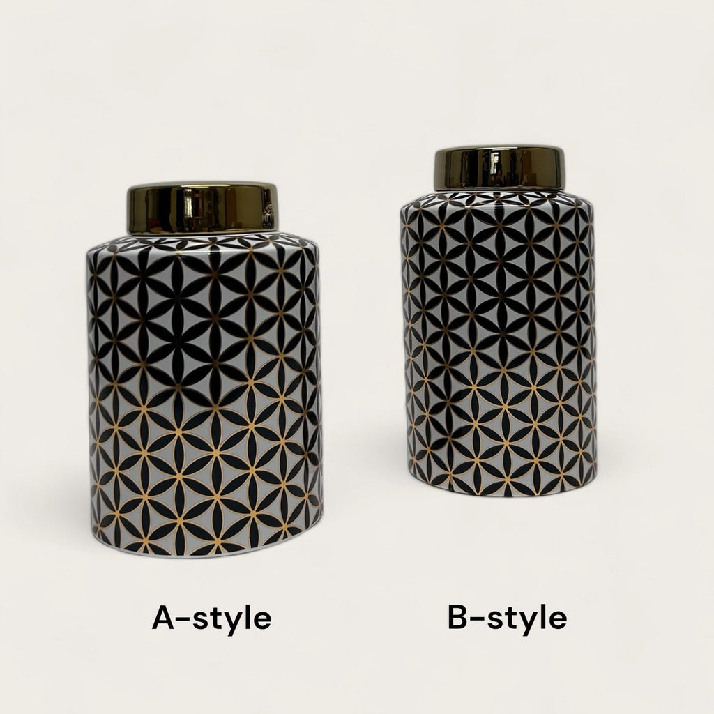 Gouden busje met klavertje zes