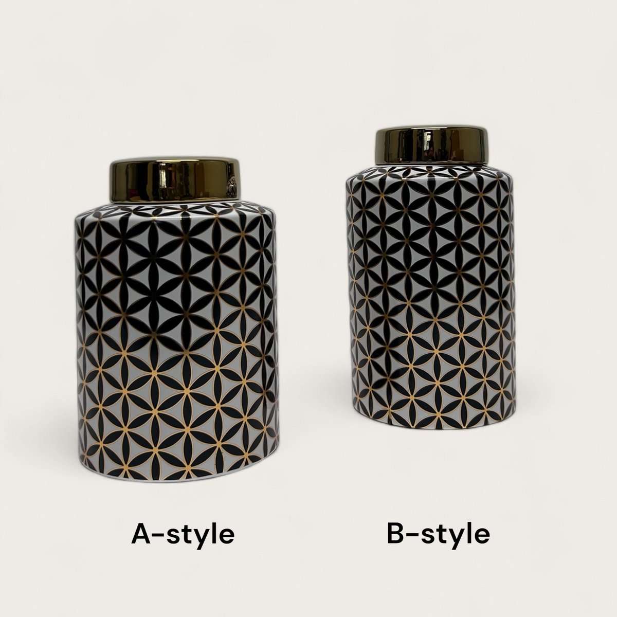 Gouden busje met klavertje zes