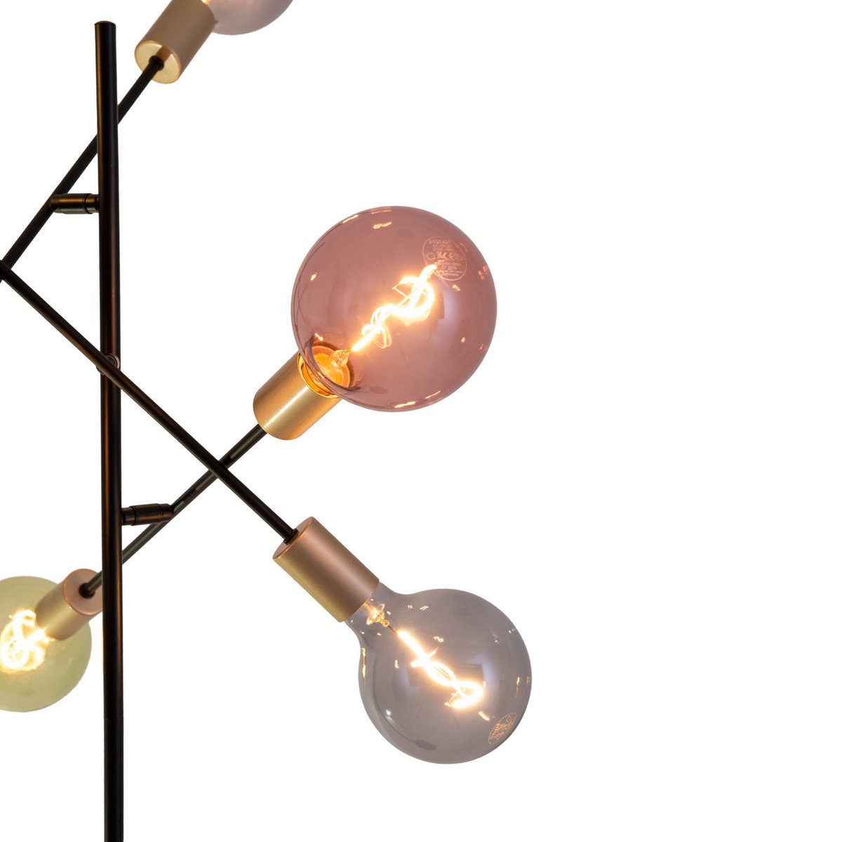 Liv · Houten vloerlamp — zwart